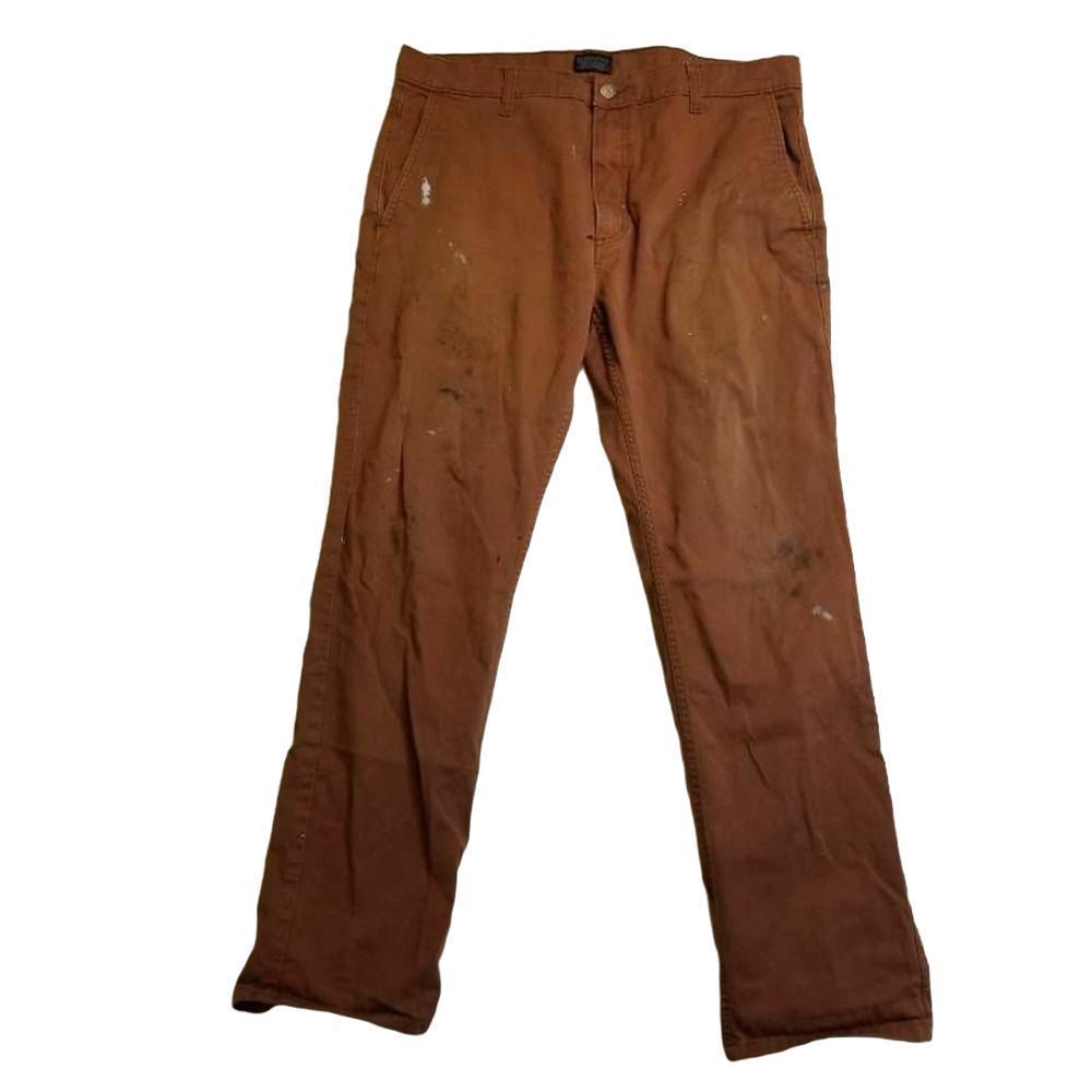 Levis Mens Classic Straight Leg Jeans Brown Stretch Pockets Denim 36 X 30